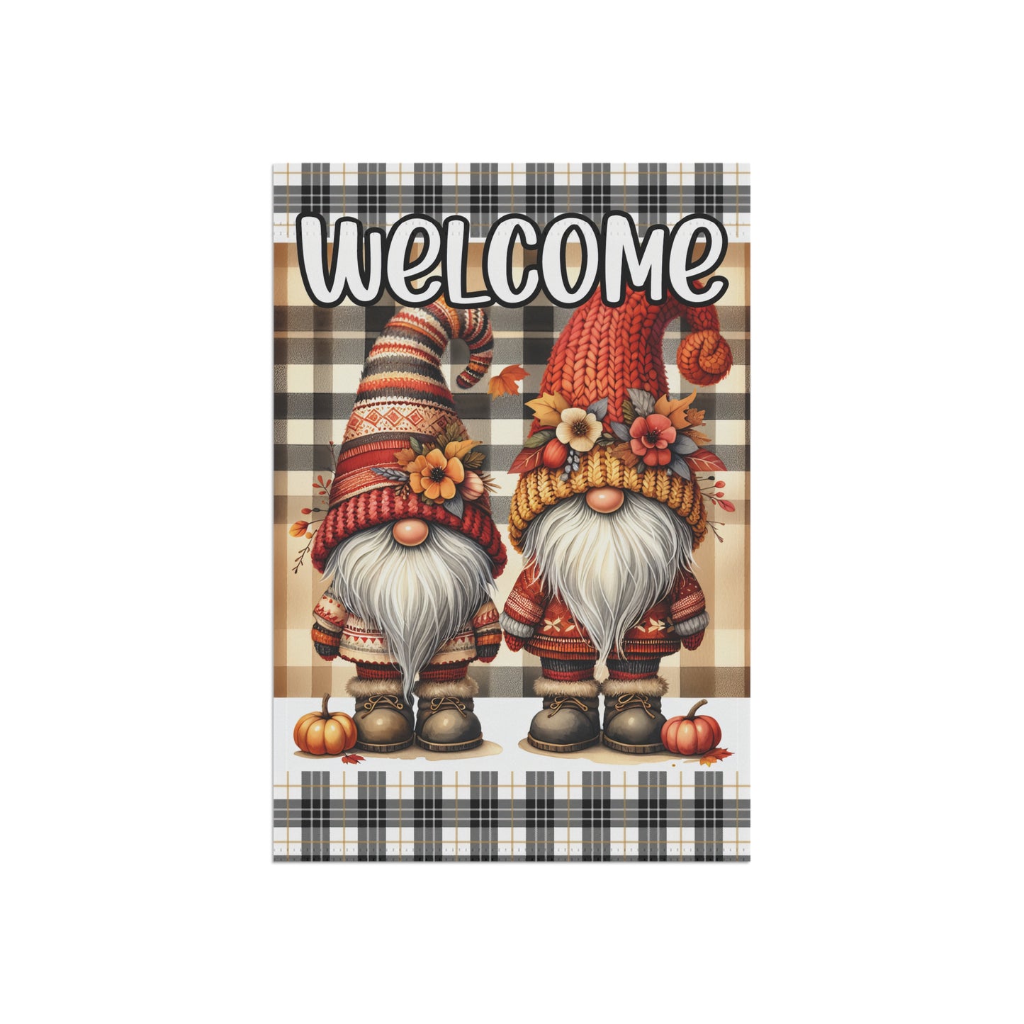 Gnome Welcome Fall Garden & House Banner