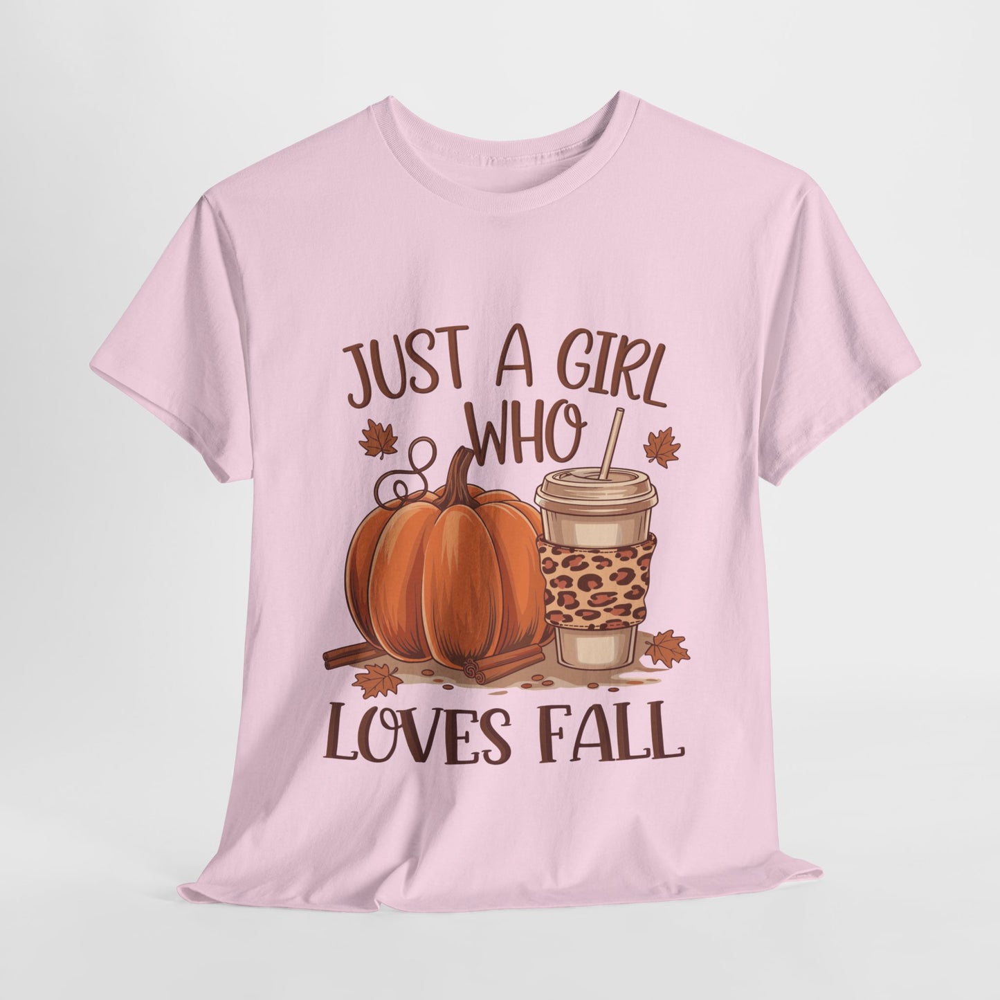 Just A Girl Who Loves Fall Unisex Heavy Cotton Tee