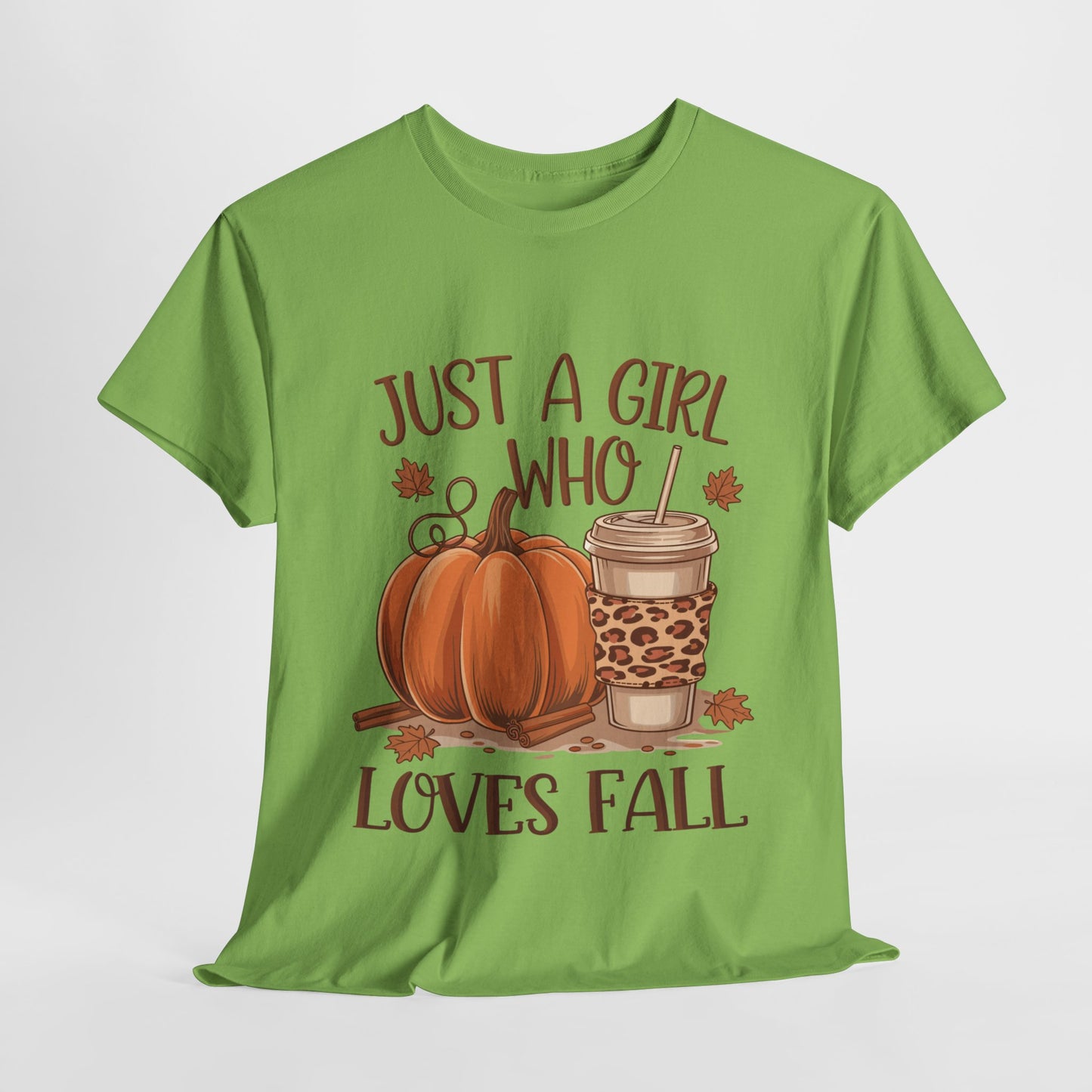 Just A Girl Who Loves Fall Unisex Heavy Cotton Tee