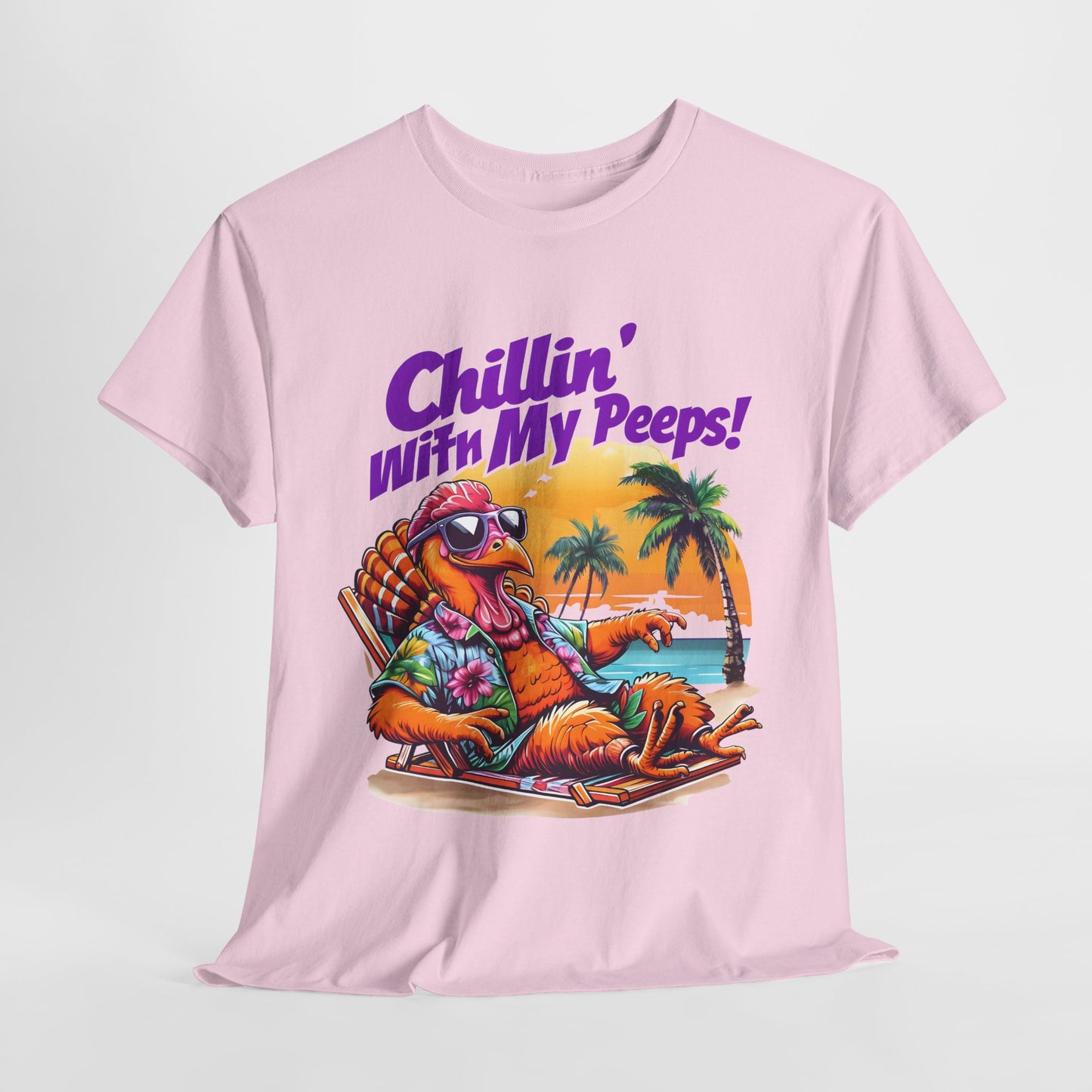 Chillin With My Peeps Funny Thanksgiving Tee