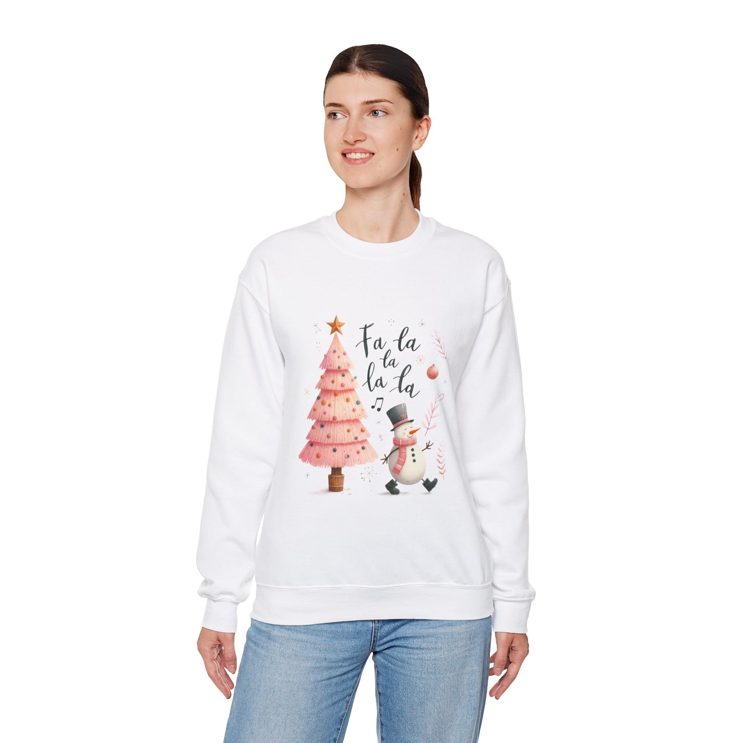 Fa La La La Pink Christmas Tree Sweatshirt