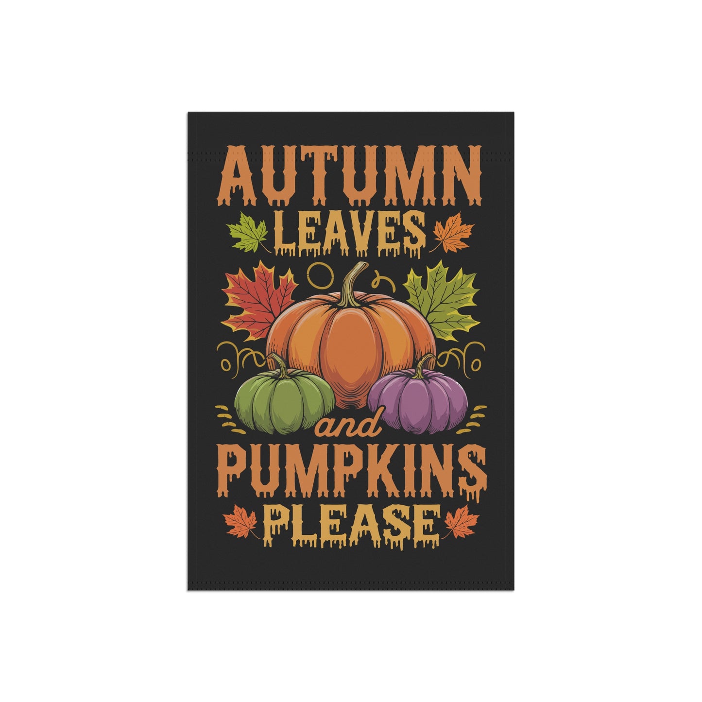 Autumn Leaves and Pumpkins Please Garden & House Banner