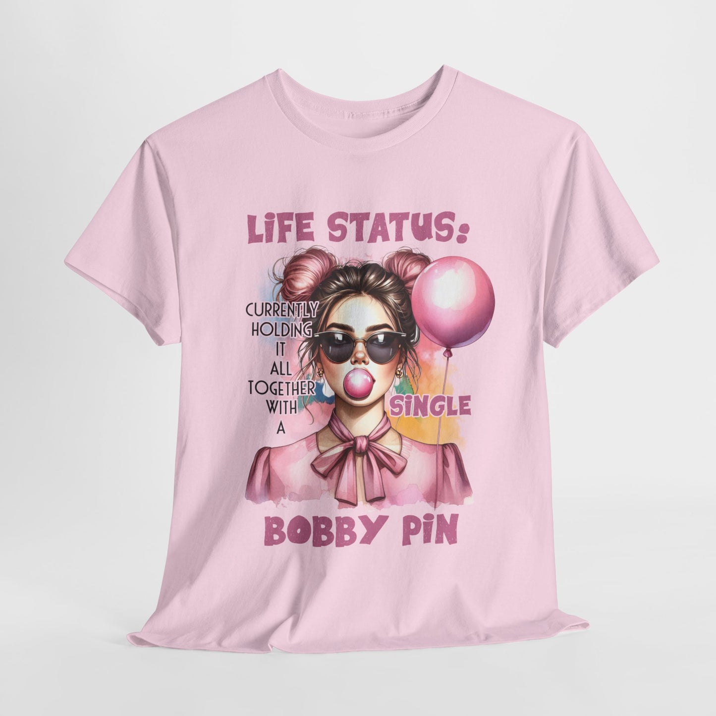 Funny Woman Life Status Short Sleeve Tee