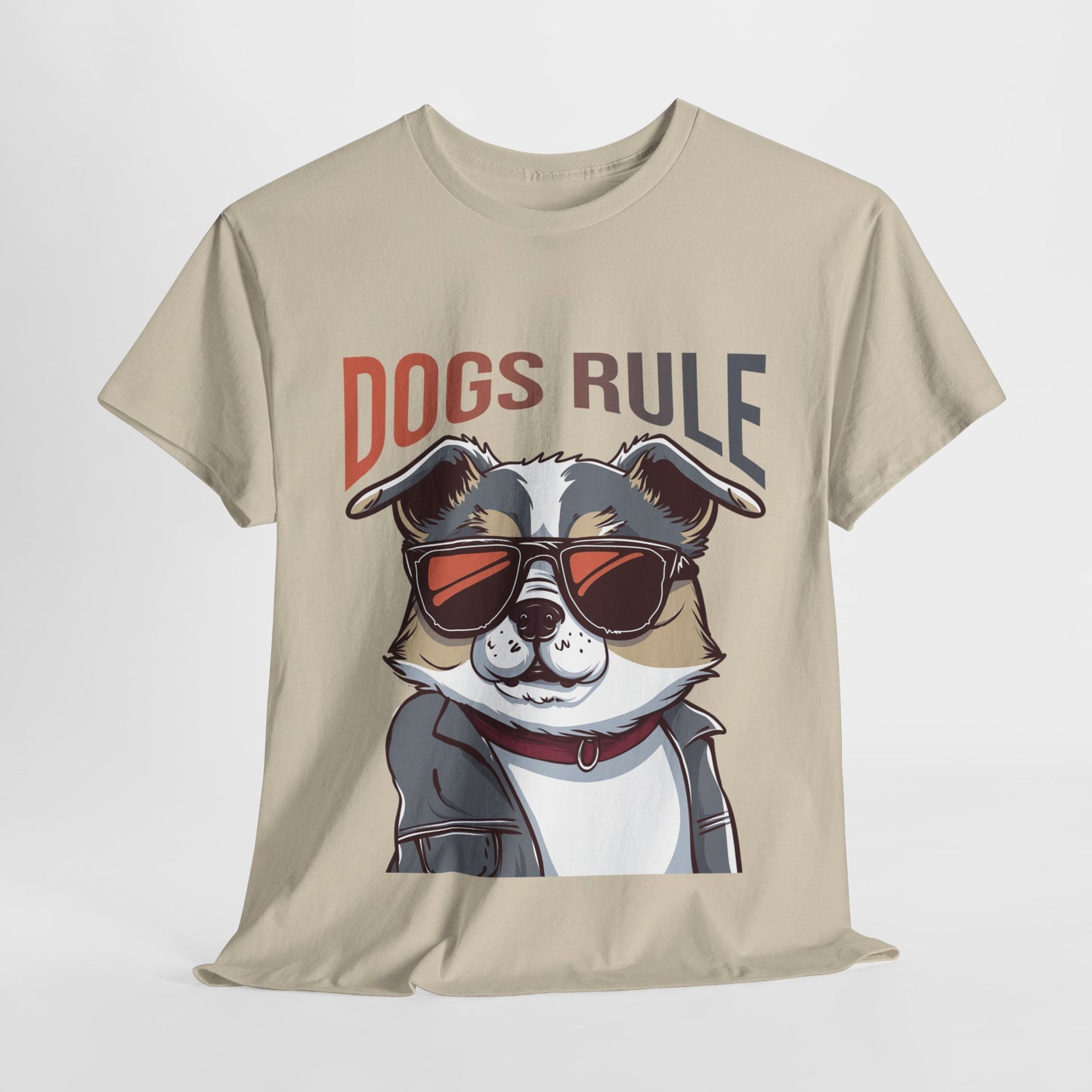 Dogs Rule Funny Dog Unisex Heavy Cotton Tee