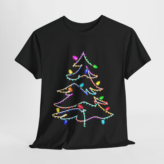 Christmas Lights Heavy Cotton Tee