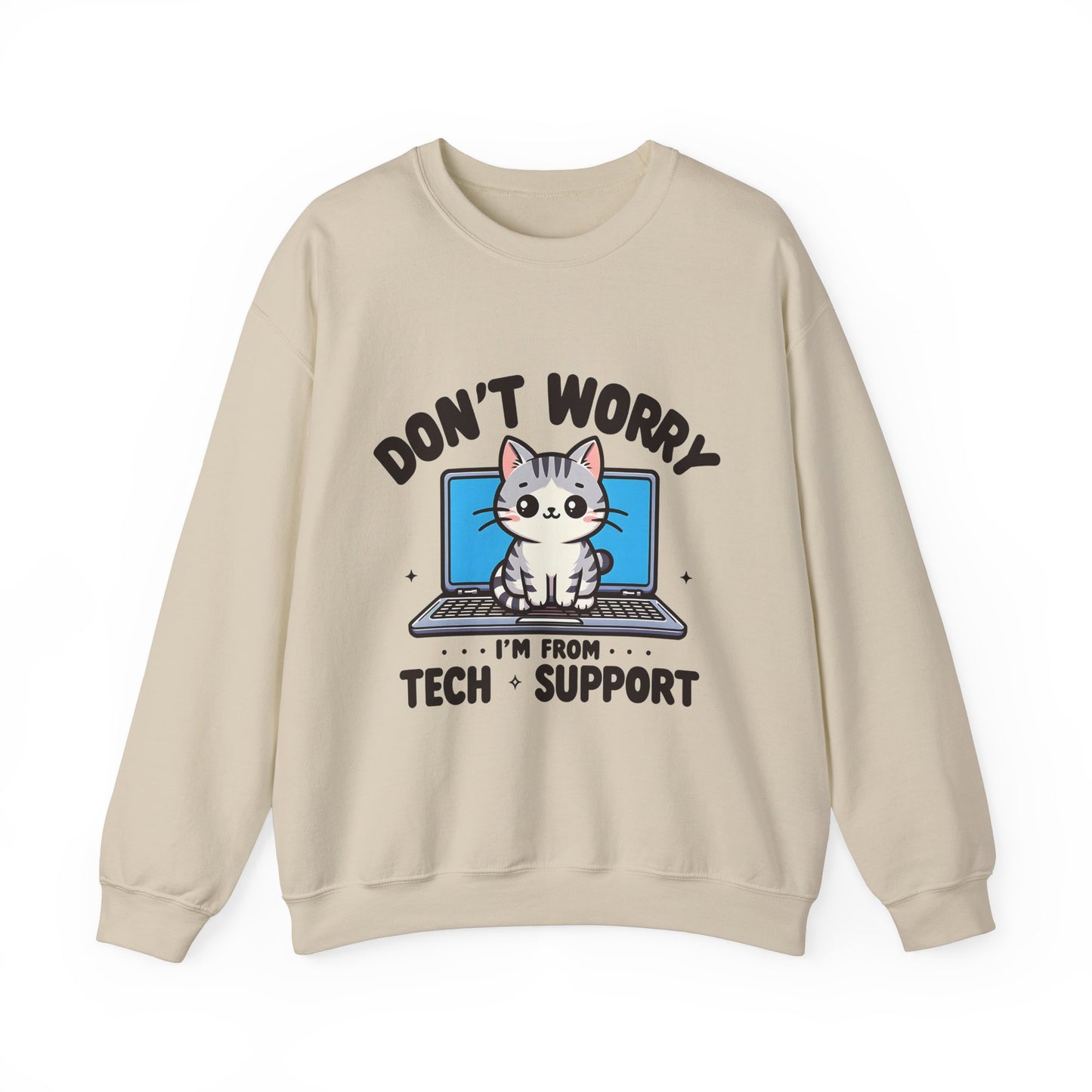 Tech Support Funny Cat Sweatshirt