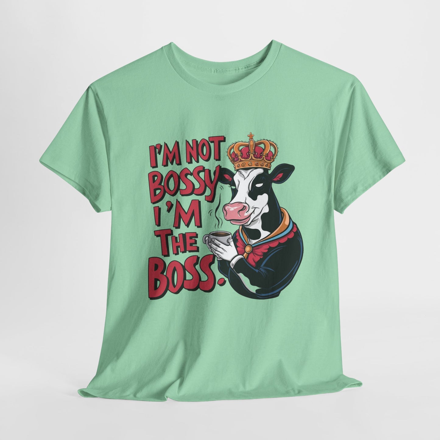 I'm The Boss Funny Cow Heavy Cotton Tee