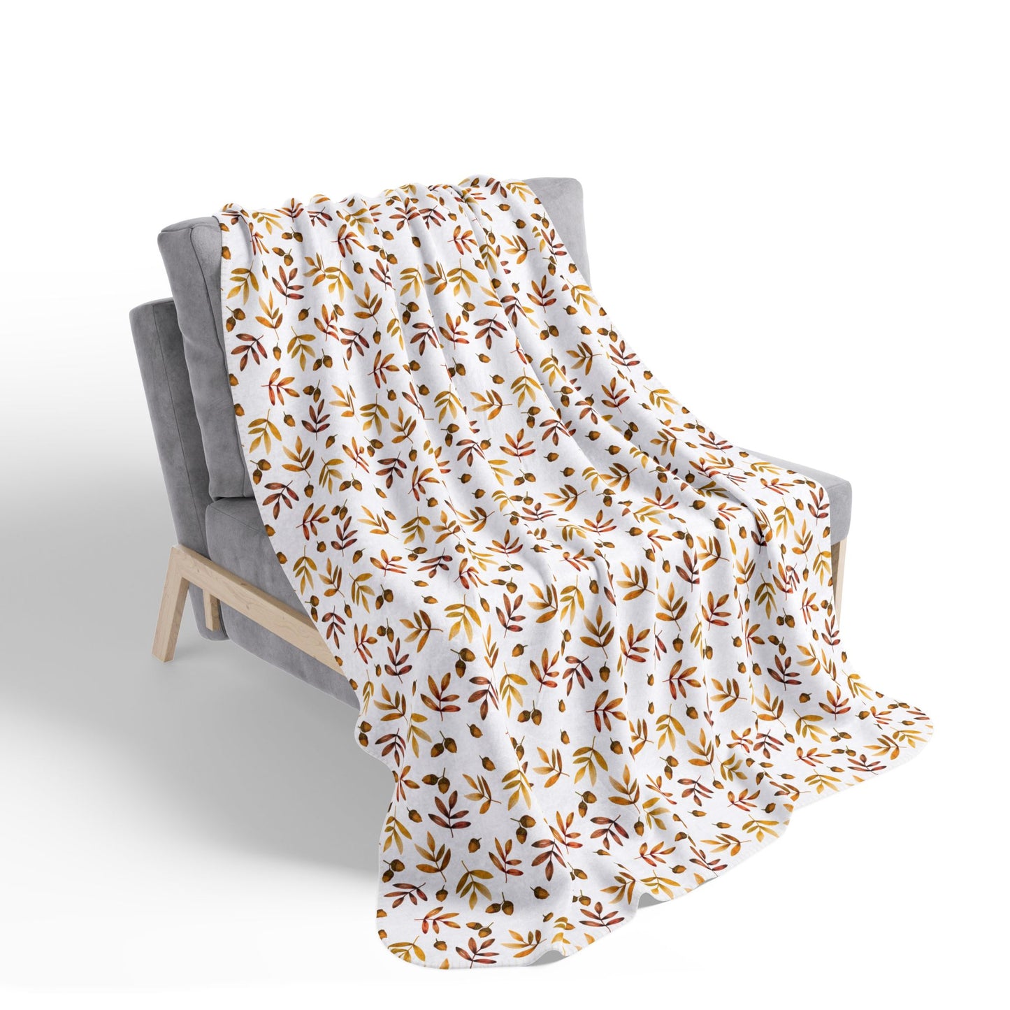 Autumn Leaves 5 Fleece Sherpa Blanket