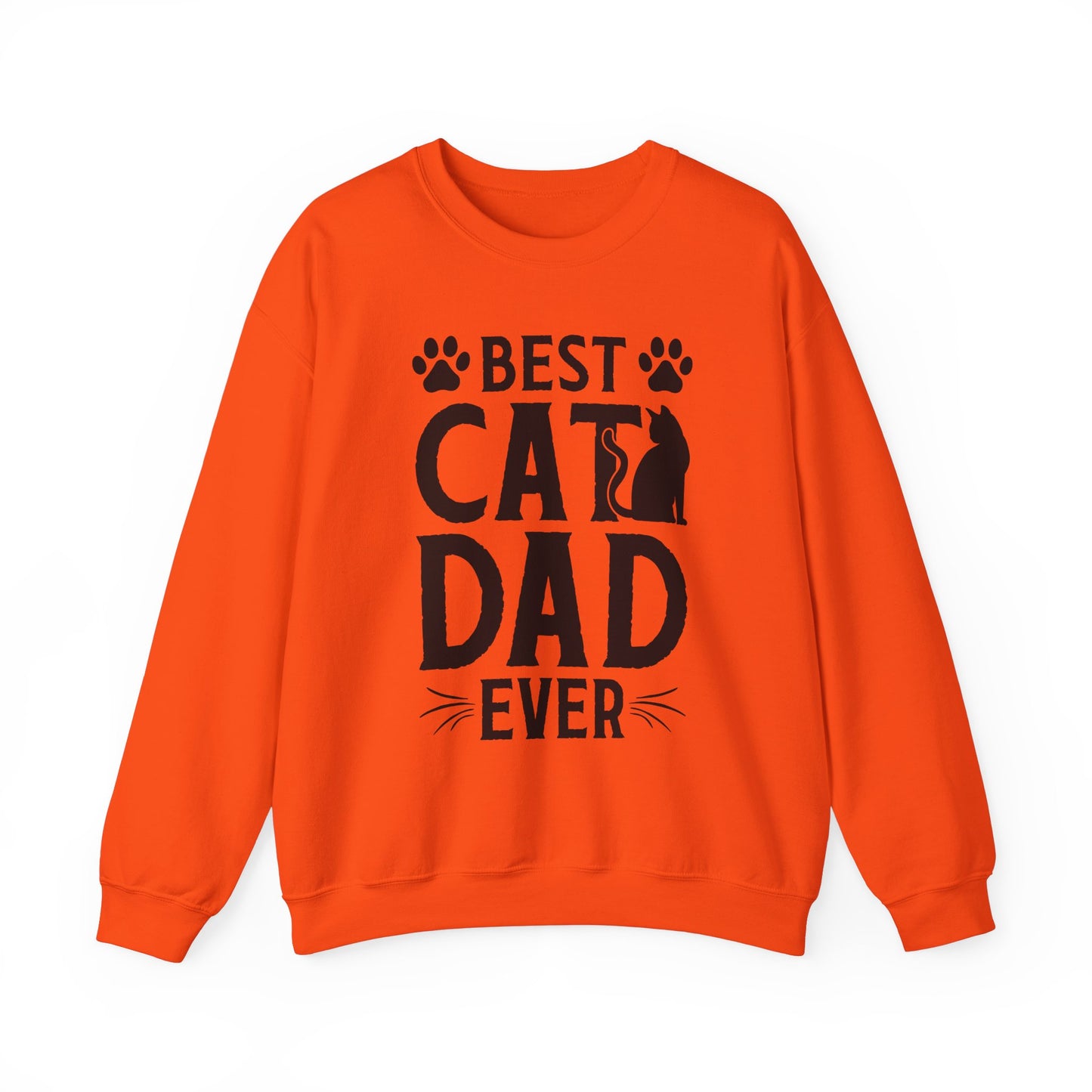 Best Cat Dad Ever Black Lettering Sweatshirt