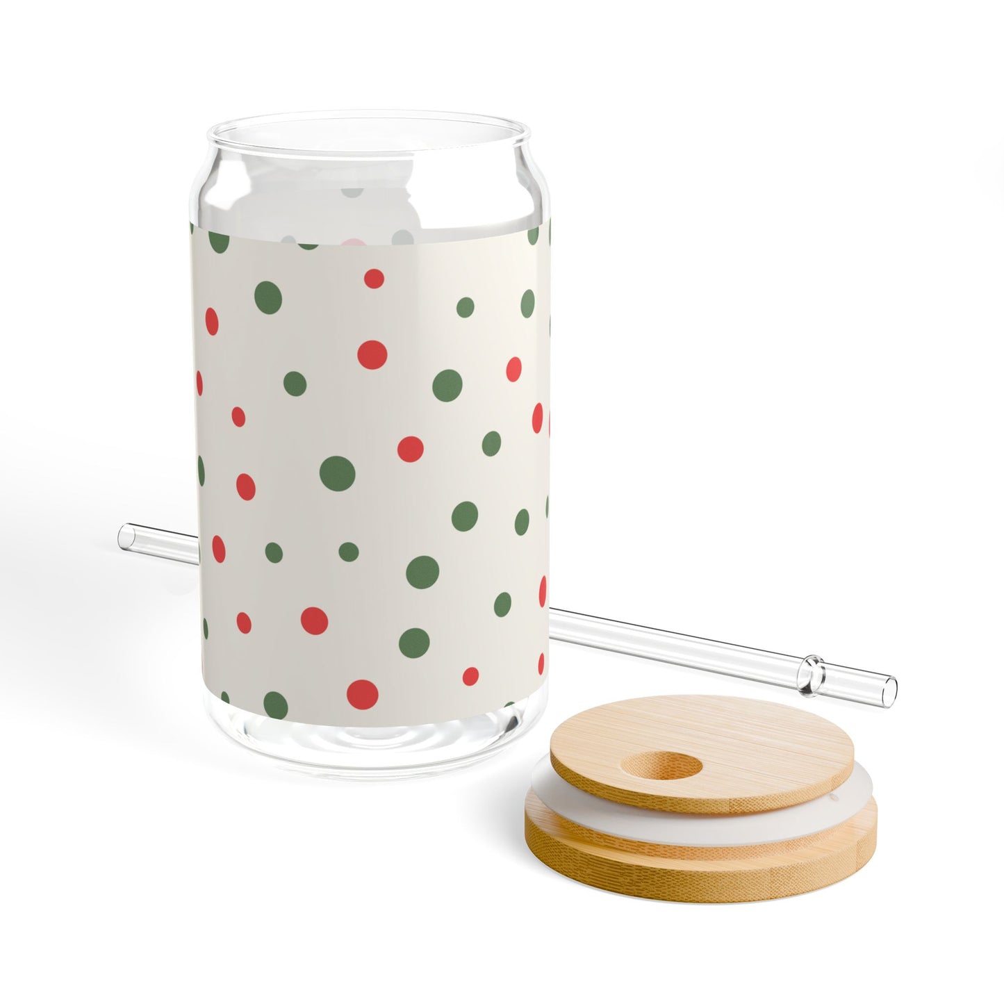 Christmas Dots Sipper Glass