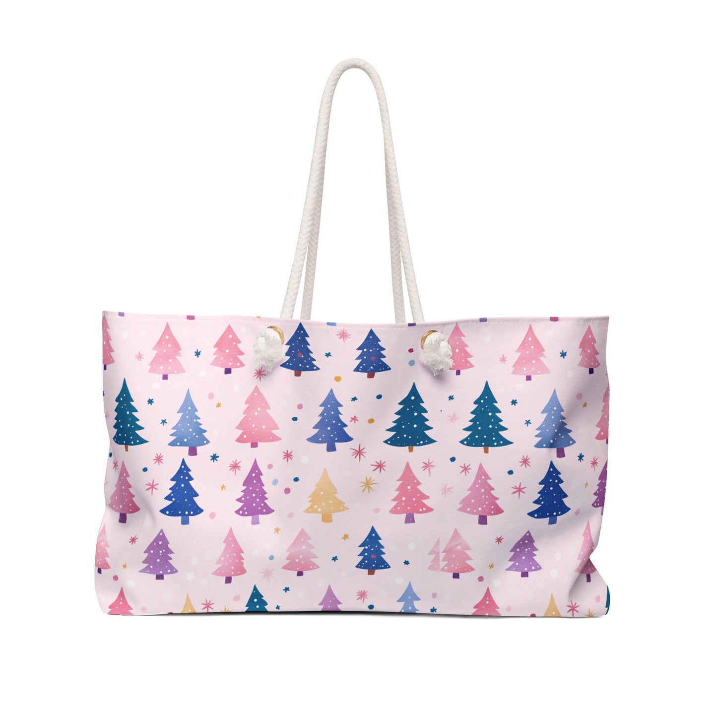 Pastel Christmas Trees Weekender Bag