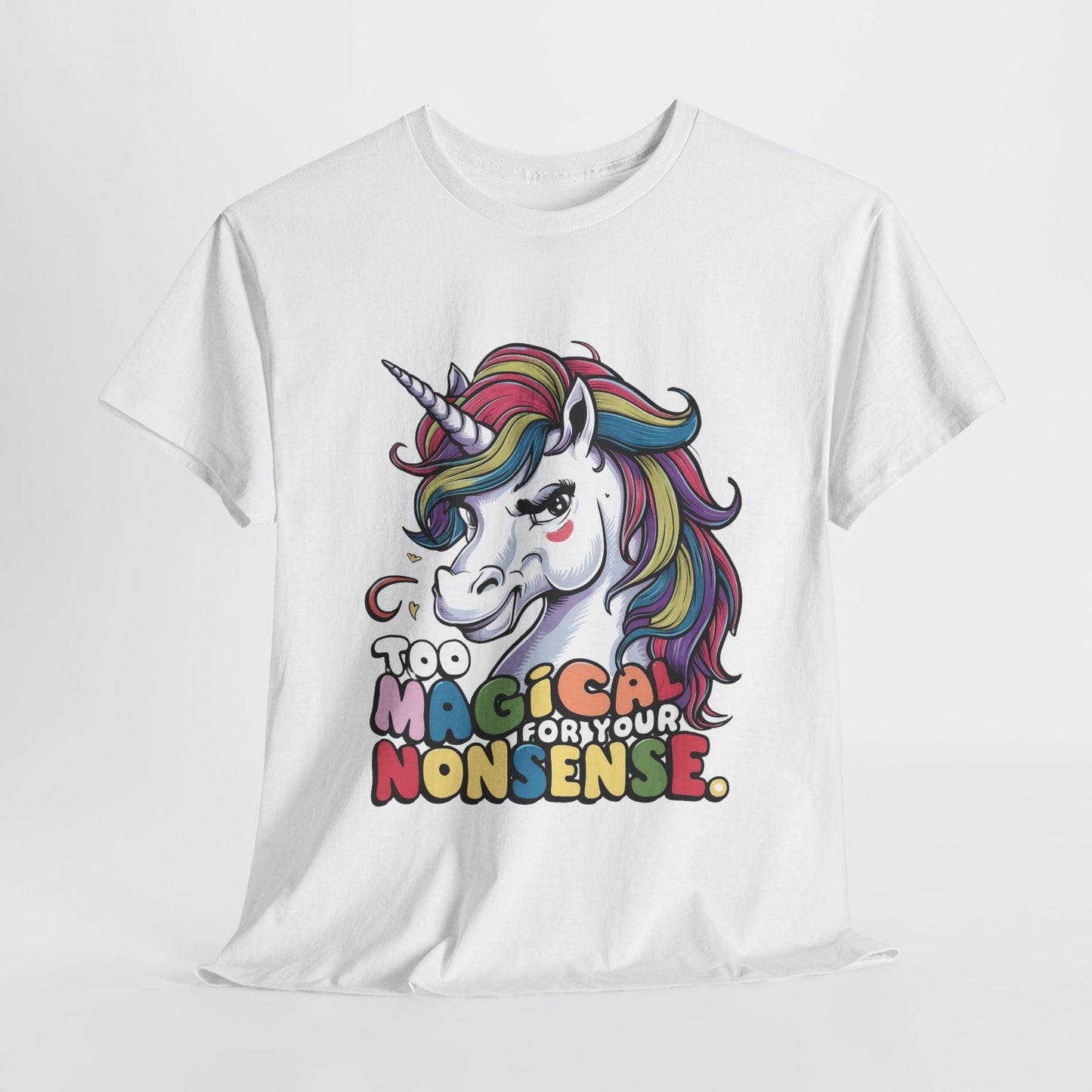 Funny Unicorn Unisex Heavy Cotton Tee