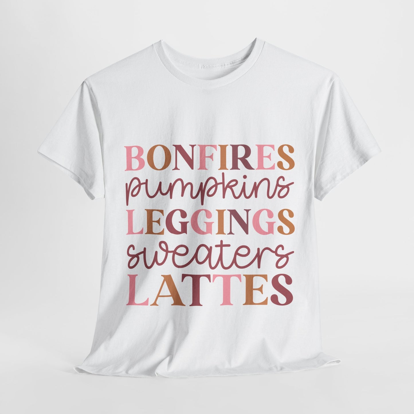 Bonfires Pumpkins Lattes Sweaters Unisex Heavy Cotton Tee