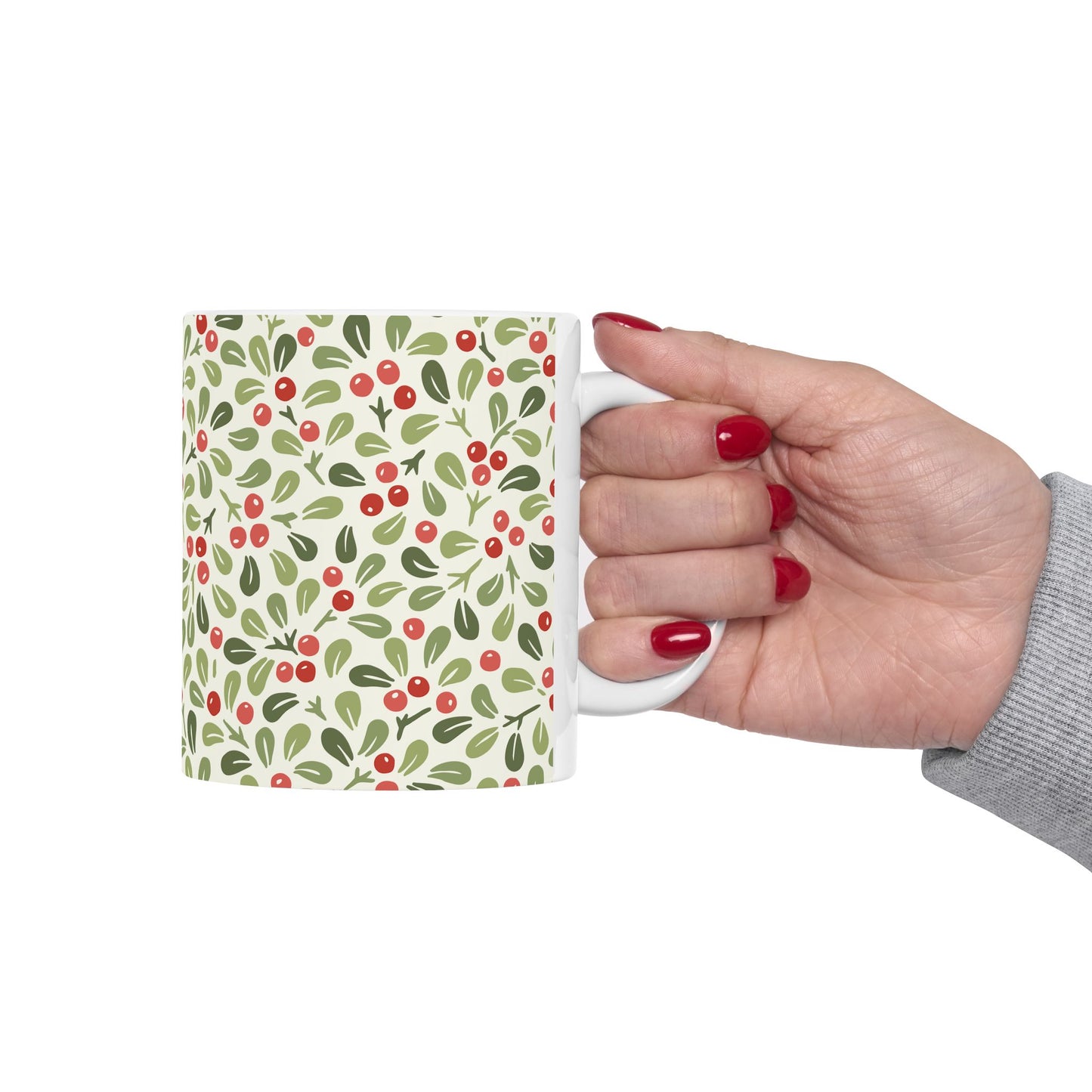 Mistletoe Berry Ceramic Mug