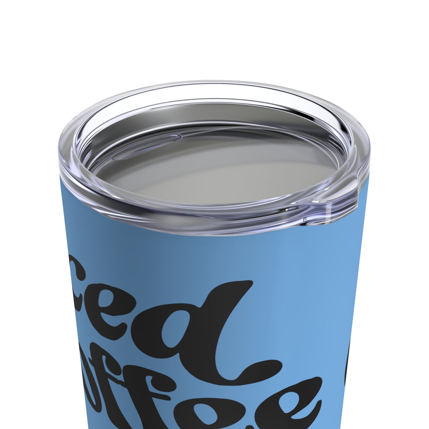 Iced Coffee and Dogs Tumbler Blue Background 20oz