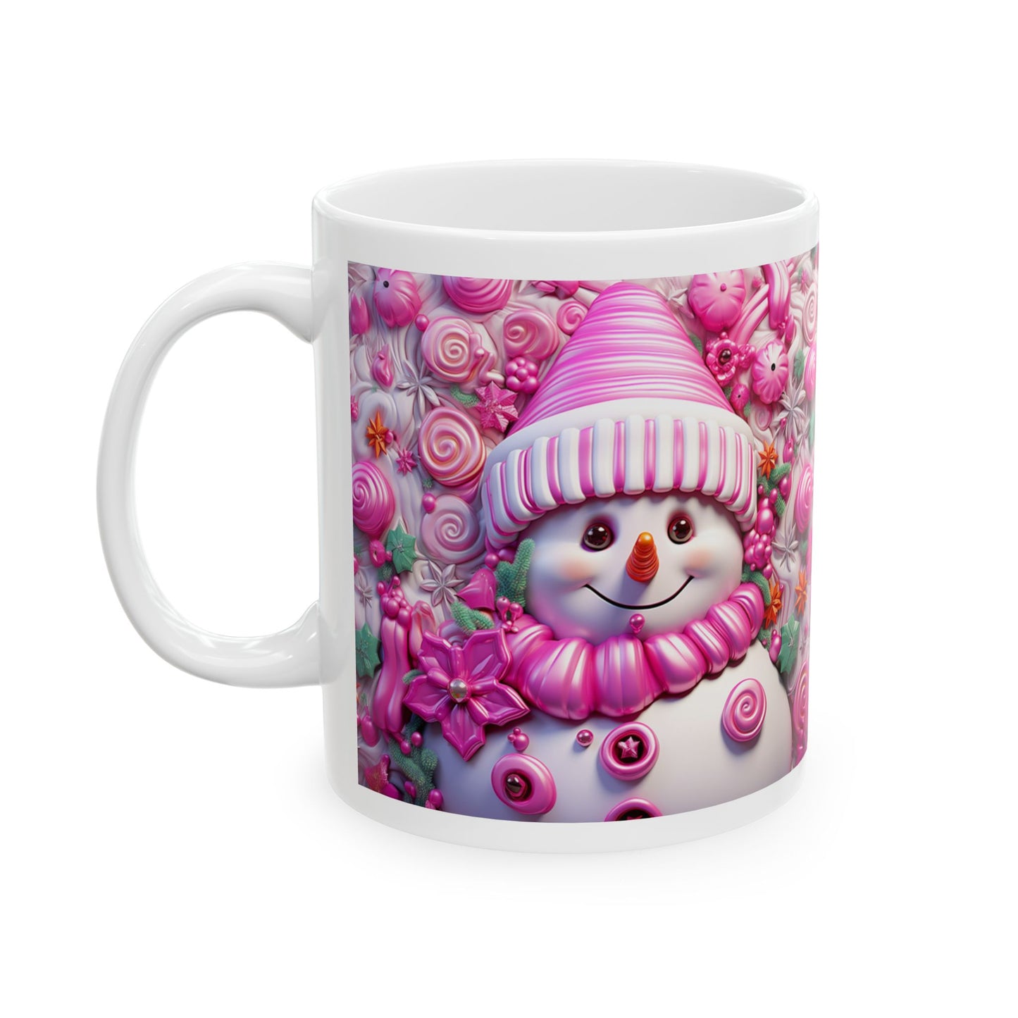 Pinky Snowman Ceramic Mug