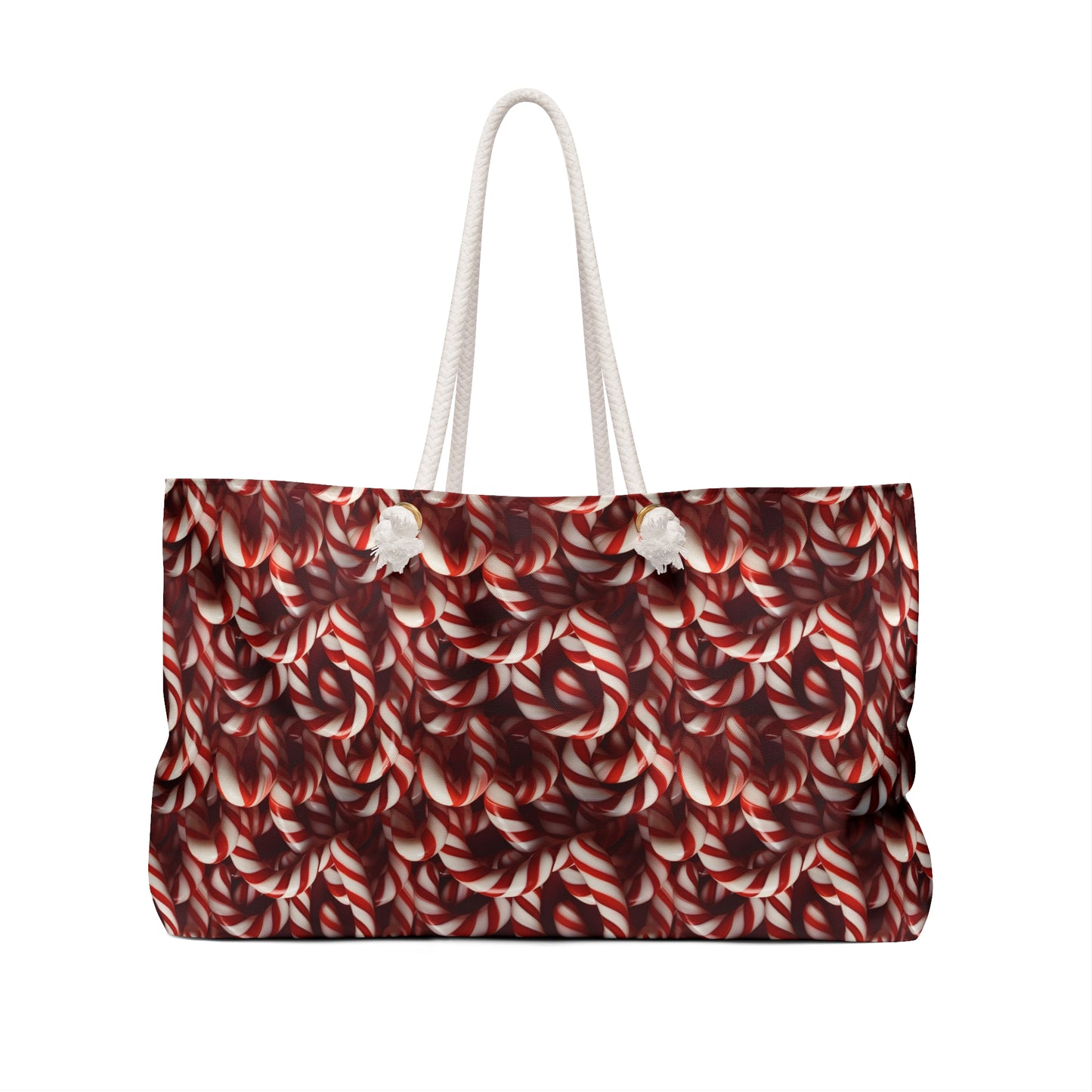 Christmas Candy Canes Weekender Bag