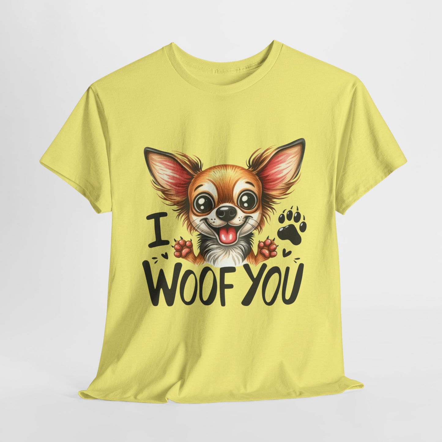 I Woof You Funny Dog Heavy Cotton Tee