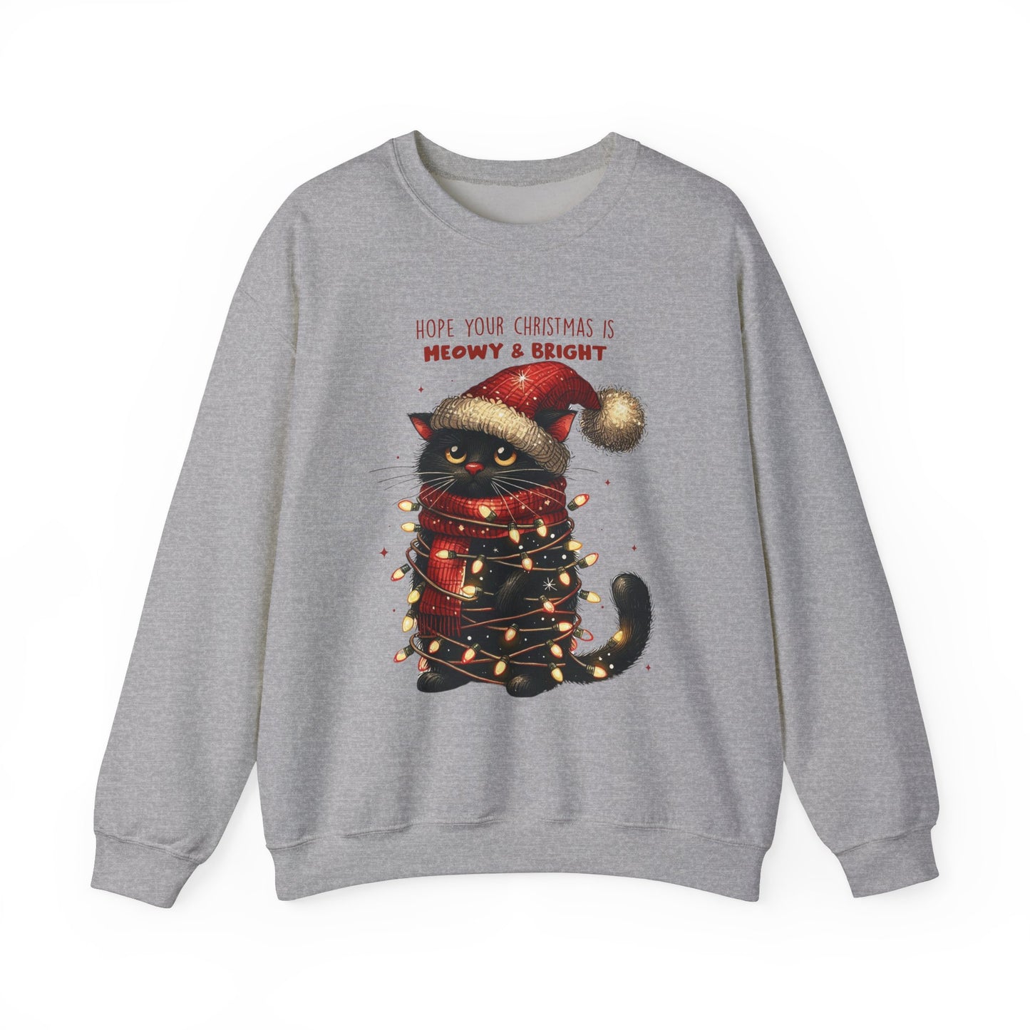 Christmas Cat Meowy & Bright Sweatshirt