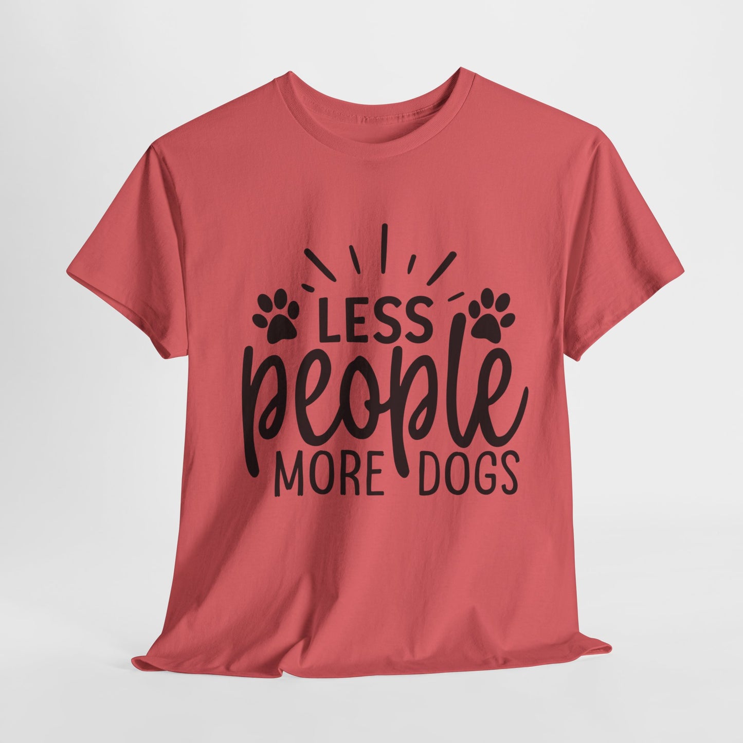 Less People More Dogs Unisex Heavy Cotton Tee