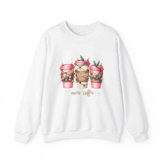 Christmas Coffee Pink Christmas Sweatshirt